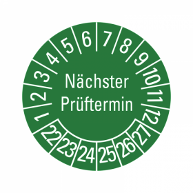 Prfplaketten - Nchster Prftermin - 20 mm - 2022-2027 -...